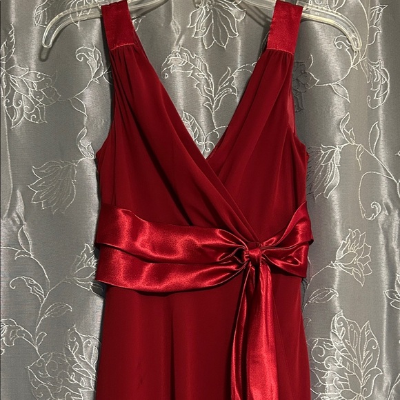 Jones Wear Burgundy High Low Dress - Picture 4 of 6